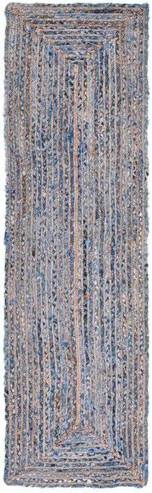 SAFAVIEH Area Rug 5x8 - Cape Cod Collection - Beige & Multi, Handmade Jute & Cotton, Woven Braided Design (CAP202B)