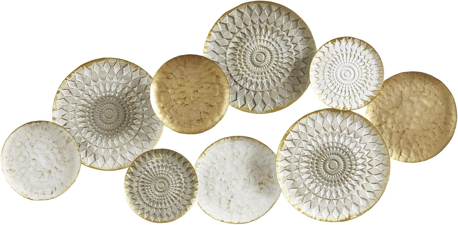 Madison Park Wall Art Living Room Décor - Lenzie Metal Abstract Coastal Decoration, Home Accent Modern Kitchen Dining Decoration, Ready to Hang for Bedroom, 15.7"W x 26.9"L, Multi 2 Piece