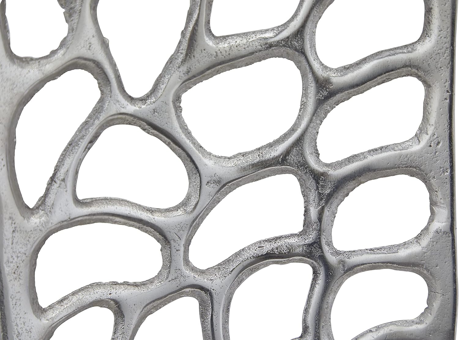 Deco 79 Aluminum Metal Abstract Home Wall Decor Cutouts Wall Sculpture, Set of 2 Wall Art 9"W, 32"H, Silver