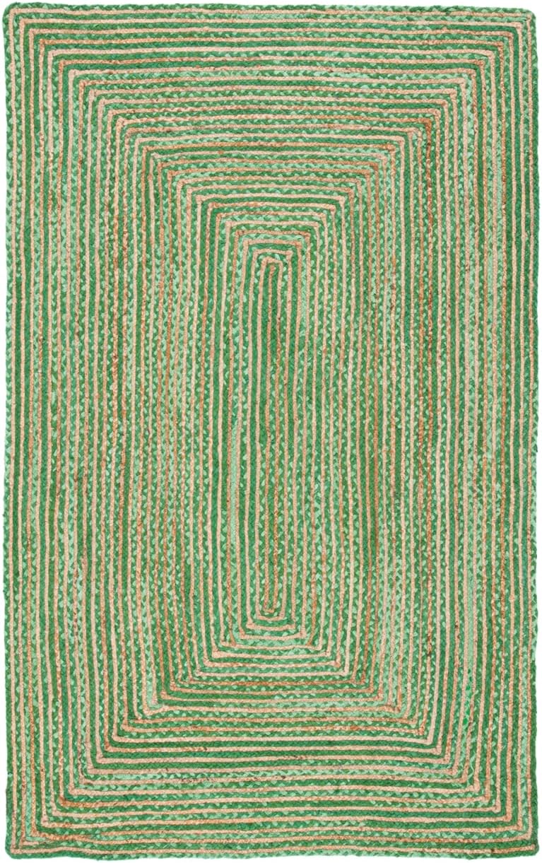 SAFAVIEH Area Rug 5x8 - Cape Cod Collection - Beige & Multi, Handmade Jute & Cotton, Woven Braided Design (CAP202B)
