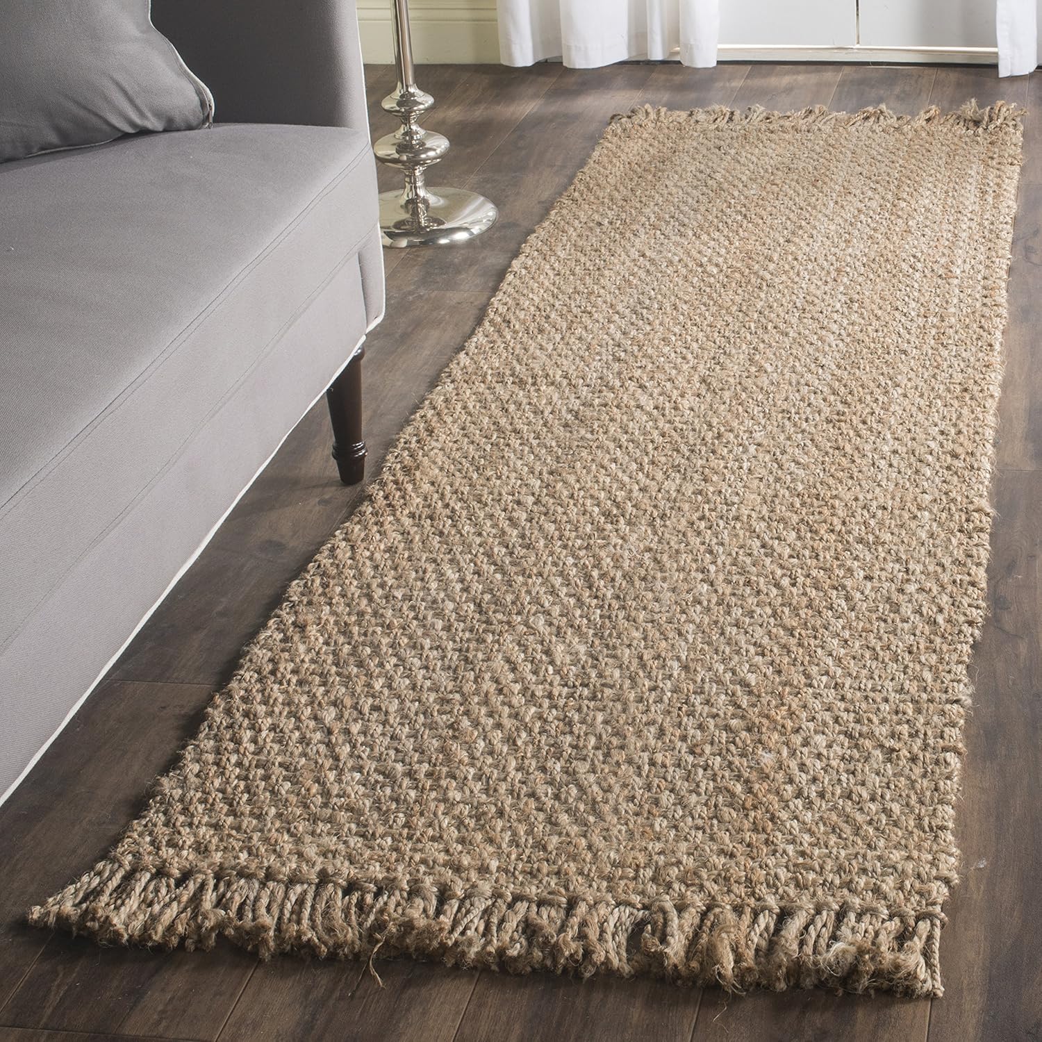 SAFAVIEH Natural Fiber Collection Area Rug - 5' x 8', Natural, Handmade Tassel Jute, Ideal for High Traffic Areas in Living Room, Bedroom (NF467A)