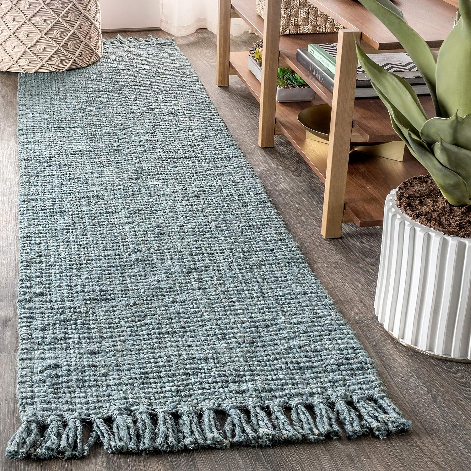 JONATHAN Y Handwoven Jute Fringe Natural Indoor Area Rug, 5x8, Pata, Bohemian, Rustic, Cottage, Easy-Cleaning for Living Room, Bedroom, Kitchen, Non-Shedding (NRF103A-5)