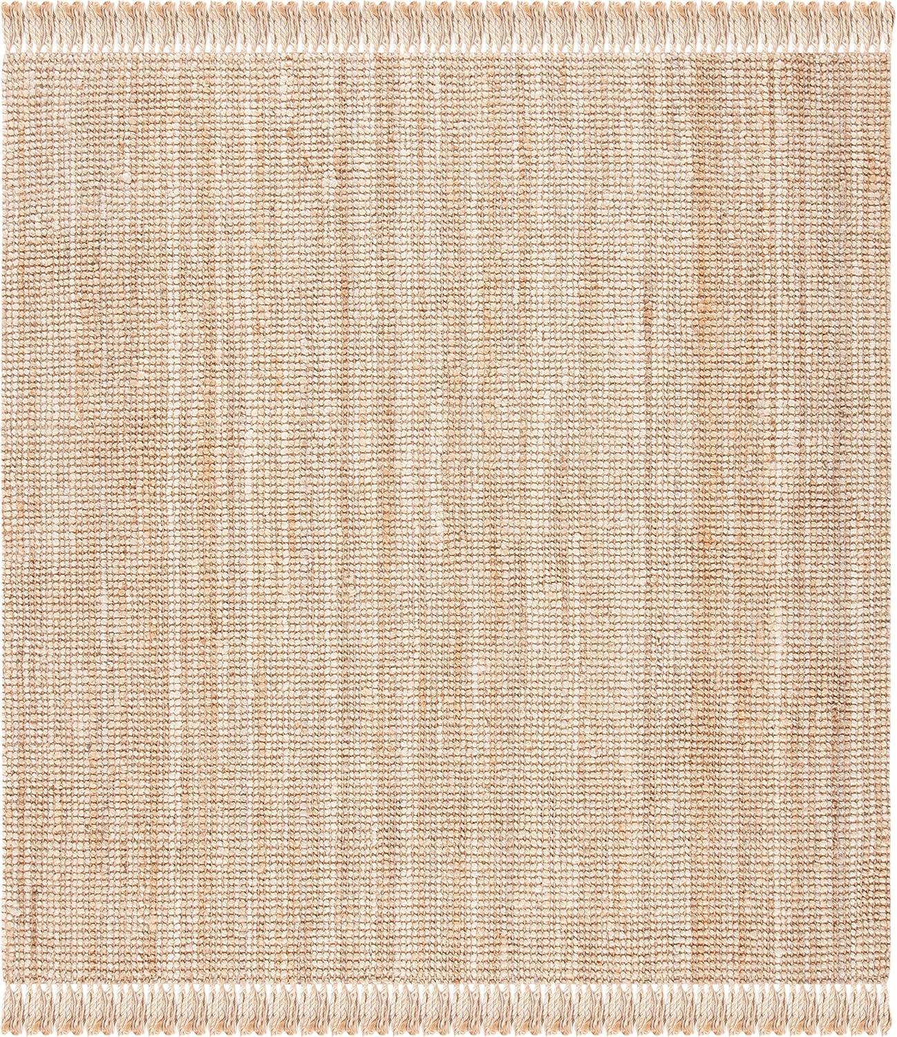 SAFAVIEH Natural Fiber Collection Area Rug - 5' x 8', Natural, Handmade Woven Fringe Jute, Ideal for High Traffic Areas in Living Room, Bedroom (NF809A)
